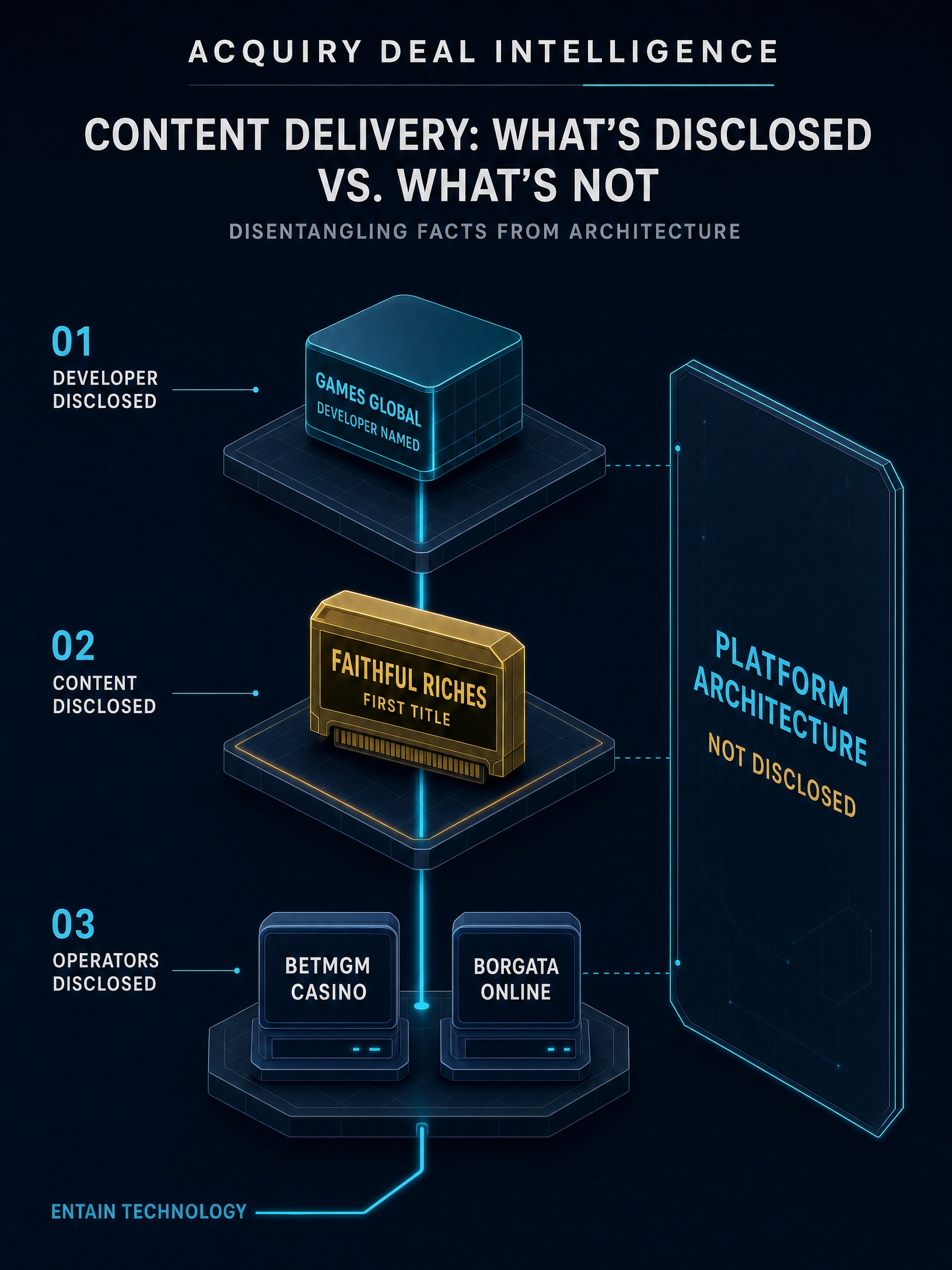 Vertical isometric content lane from Games Global through The Traitors Faithful Riches to BetMGM Casino and Borgata Online through BetMGM Casino and Borgata Online