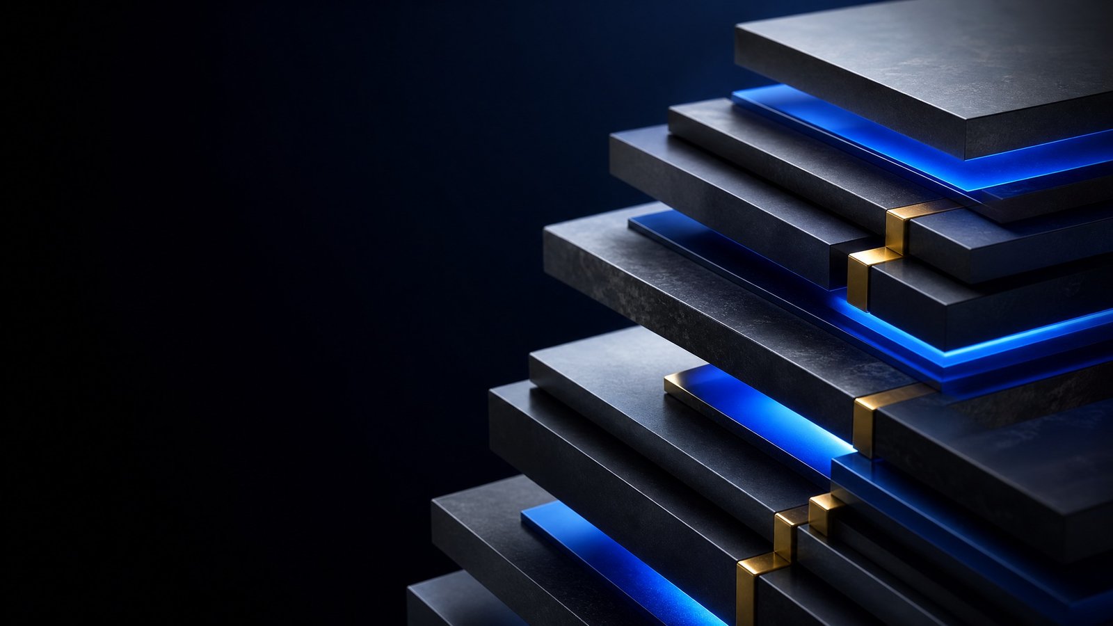 Abstract illustration of layered financing components