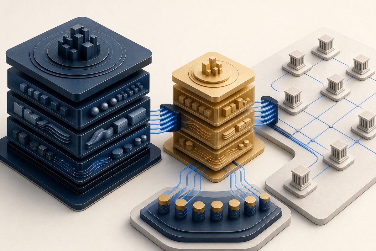 Specialist CLO manufacturing module docking beside a large private-credit and institutional distribution platform