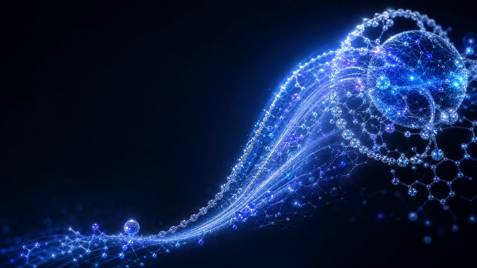 Abstract three-dimensional financial path in blue and silver